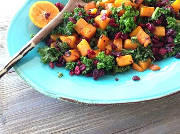 Kale Butternut Squash Winter Salad Recipe