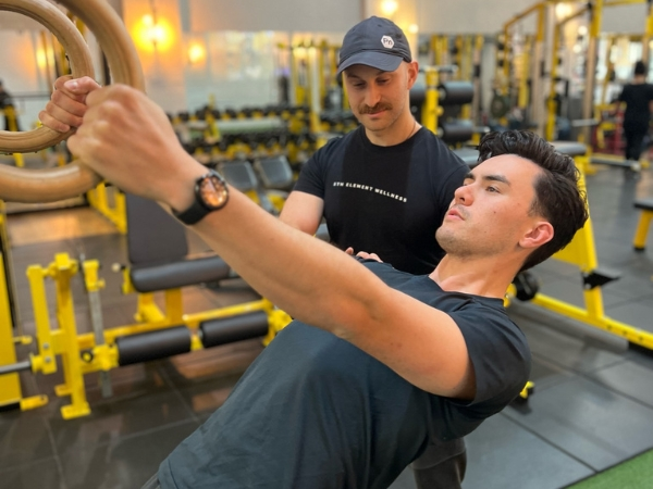 Personal training movement analysis session at 5th Element Wellness in Fitzroy North